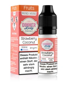 Dinner Lady – Strawberry Coconut 50:50, 10 ml, 50% VG / 50% PG