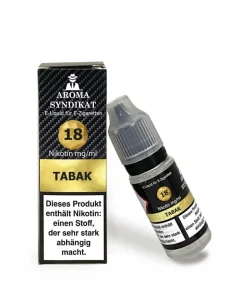 Aroma Syndikat – Tabak – Nikotinsalz 18 mg/ml (Nikotinsalzliquid, 10 ml, 50% VG / 50% PG)