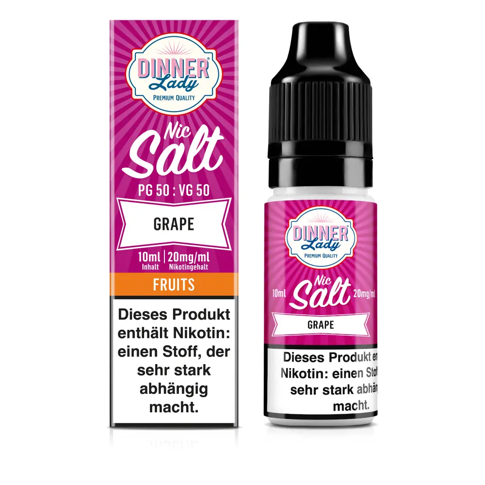 Dinner Lady – Grape – NicSalt (Nikotinsalzliquid, 10 ml, 50% VG / 50% PG)