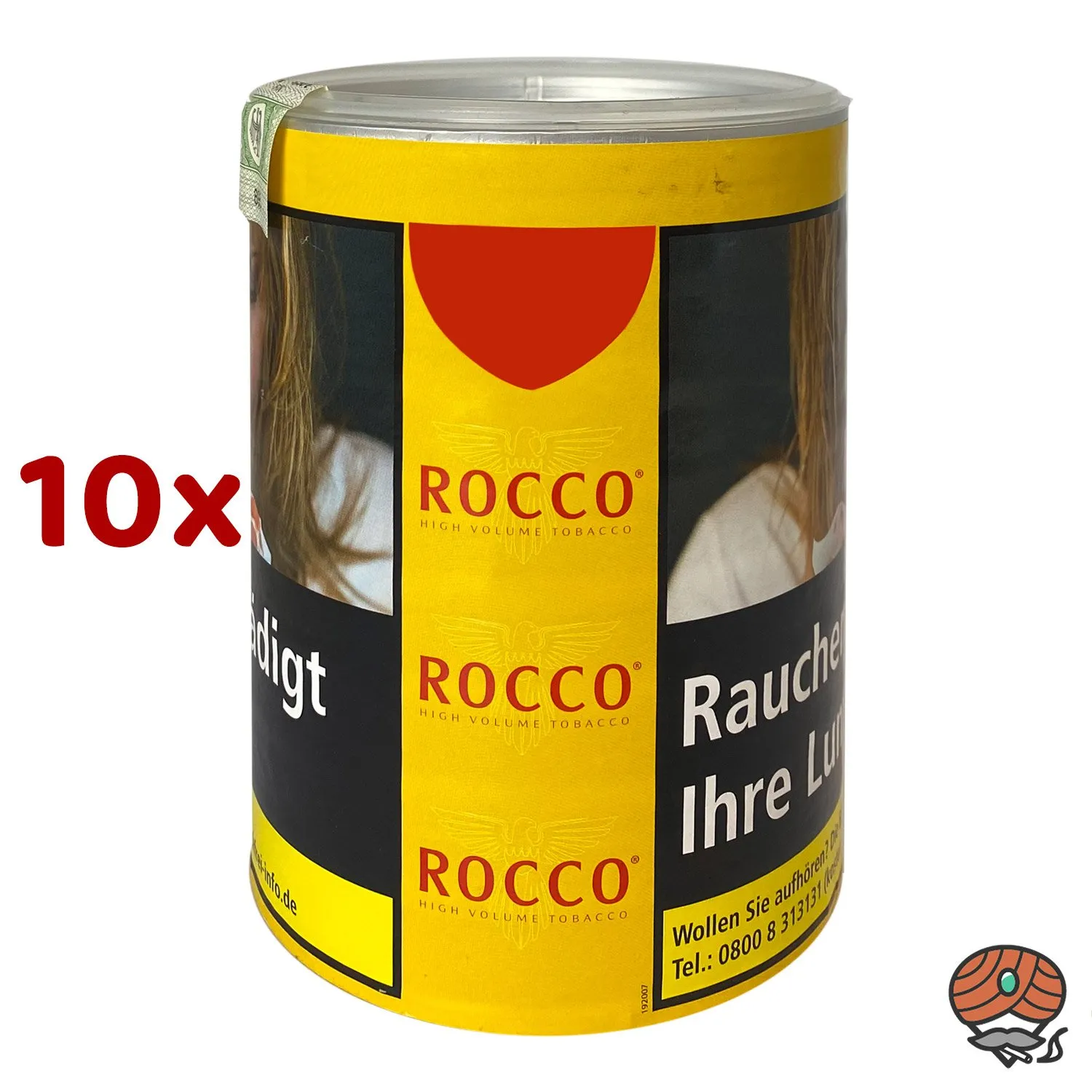 10x ROCCO Tabak / Volumentabak Gelb Dose 65g