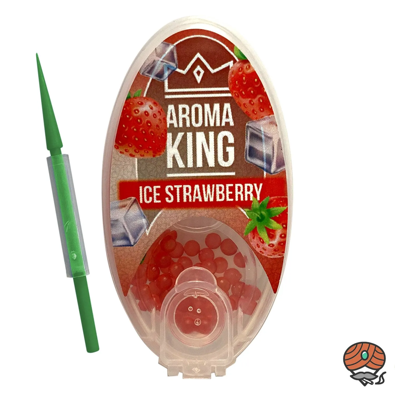 Aroma King Aromakapseln für Filterzigaretten – ICE STRAWBERRY Dose à 100 Kapseln *MHD abgelaufen* – Bild 2