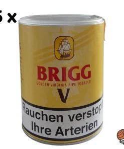 Alternative view of 5x Brigg V (Vanilla) Dose à 155g – Golden Virginia Pfeifentabak