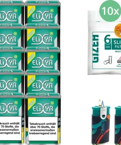 Elixyr Plus 10 x 115g mit Gizeh Filter Menthol