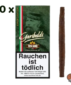 10x Toscano Garibaldi Export Edition Zigarren à 5 Stück