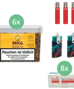 Alternative view of Brigg Regular 6 x 380g mit 2000 Extra Size Hülsen