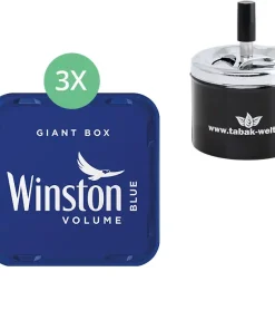 Alternative view of Winston Blue Tabak 3 x Giant Box mit Aschenbecher