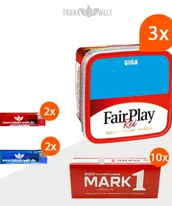 Alternative view of Fair Play Red Volumentabak 3x Giga Box mit 2000 King Size Hülsen
