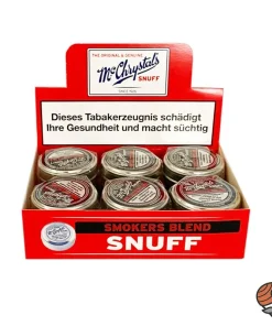 12x Mc. Chrystal’s Snuff, Schnupftabak, Smokers Blend, 4,4g Dose