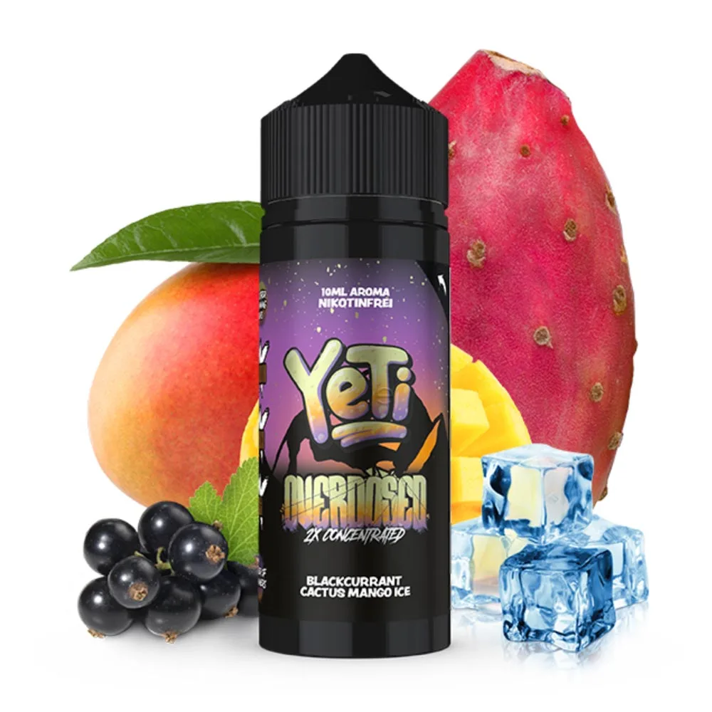 YETI OVERDOSED – Blackcurrant Cactus Mango Ice Longfill – Bild 2