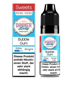 Dinner Lady Liquid – Bubblegum – 50/50 10ml 12mg