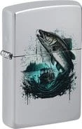 ZIPPO chrom poliert color „Fish and Boat“ 60007022