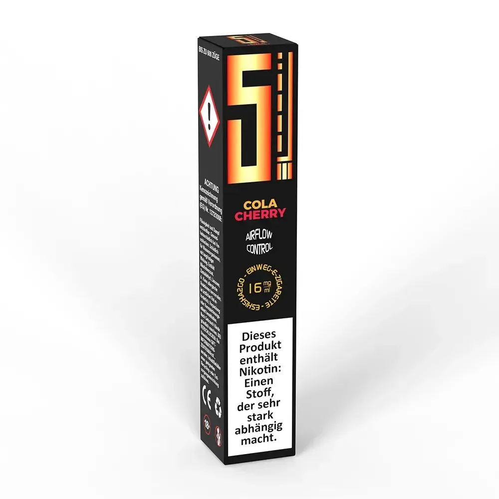 5 EL Cola Cherry Einweg E-Zigarette 16mg – Bild 2