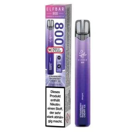Elfbar 800 Einweg E-Zigarette Strawberry Raspberry Cherry Ice 20mg/ml Nikotin