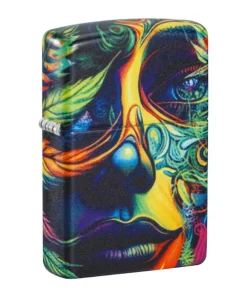 ZIPPO color 540° Cannabis Woman Design 60007460