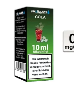 Alternative view of E-Liquid Nikoliquids Cola nikotinfrei Flasche 10 ml