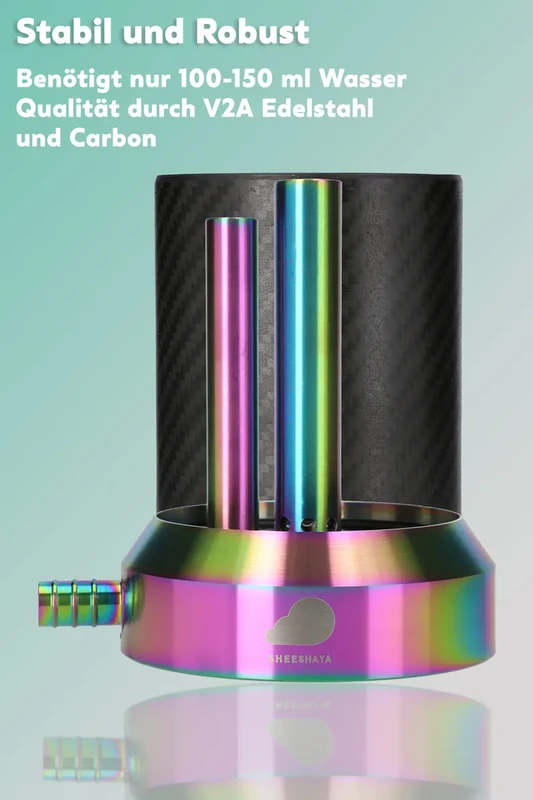Sheeshaya Hazard Ansaugrohr Edelstahl (Rainbow)