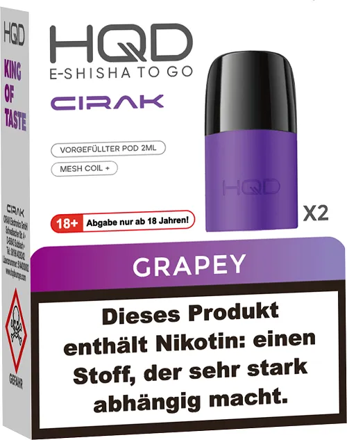 HQD – CirakPods – Grapey – 2x 2ml – 18mg/ml – Bild 2