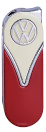Alternative view of VW Volkswagen Metall Feuerzeug Kraftsoffanzeige Beige Rot