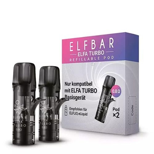 Elfbar Elfa Turbo Leerpod 0,8 Ohm Selbstbefüllbarer Pod für Batterieeinheit 2ml – Bild 2
