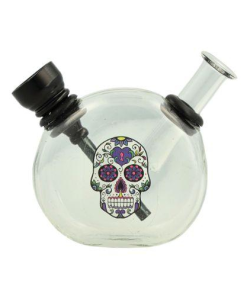 Alternative view of Mini Glas Bong Wildfire Sticker/Clear Totenkopf Nr.2
