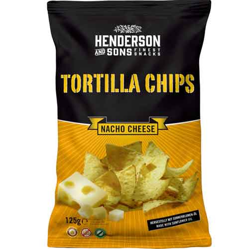 Henderson & Sons Tortilla Chips Nacho Cheese 125g – Bild 2