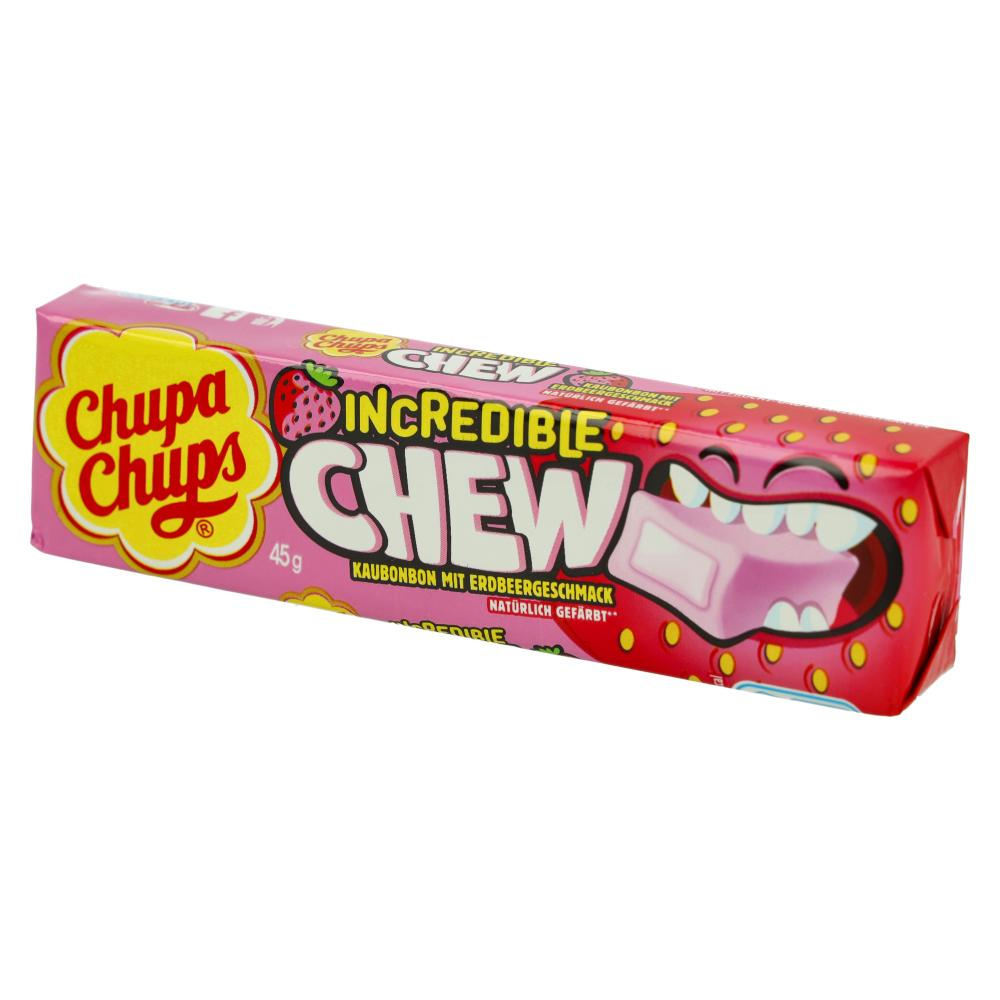 Chupa Chups Incredible Chew Erdbeere Kaubonbon 45g – Bild 2