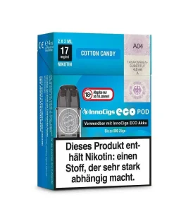 Alternative view of InnoCigs – Eco Pod 17mg/ml (2 Stück pro Packung) – Cotton Candy
